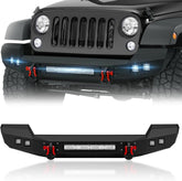 Full Width Front Bumpers Compatible with 2007-2024 Jeep Wrangler JK JL JKU JLU Unlimited Rock Crawler | Yzona